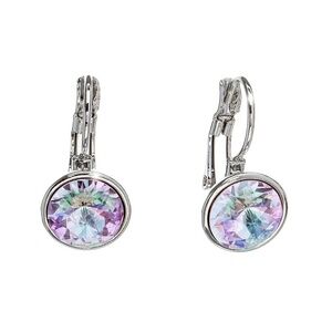 Silver Vitrail Light leverback earrings